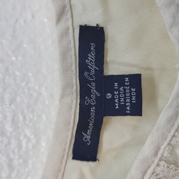 American Eagle Outfitters Ivory Lace Handkerchief Hem Dress - Picture 5 of 8